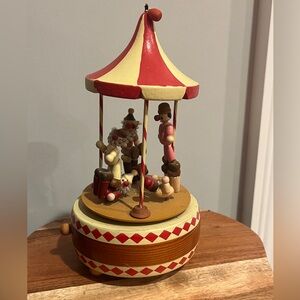 Schmid Wooden Carousel Music Box that plays the tune "Be a Clown"